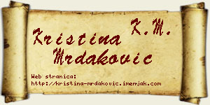 Kristina Mrdaković vizit kartica